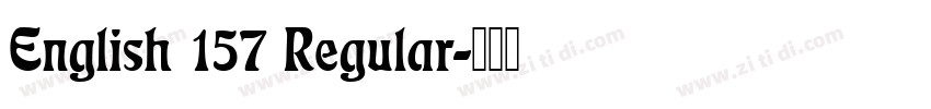 English 157 Regular字体转换